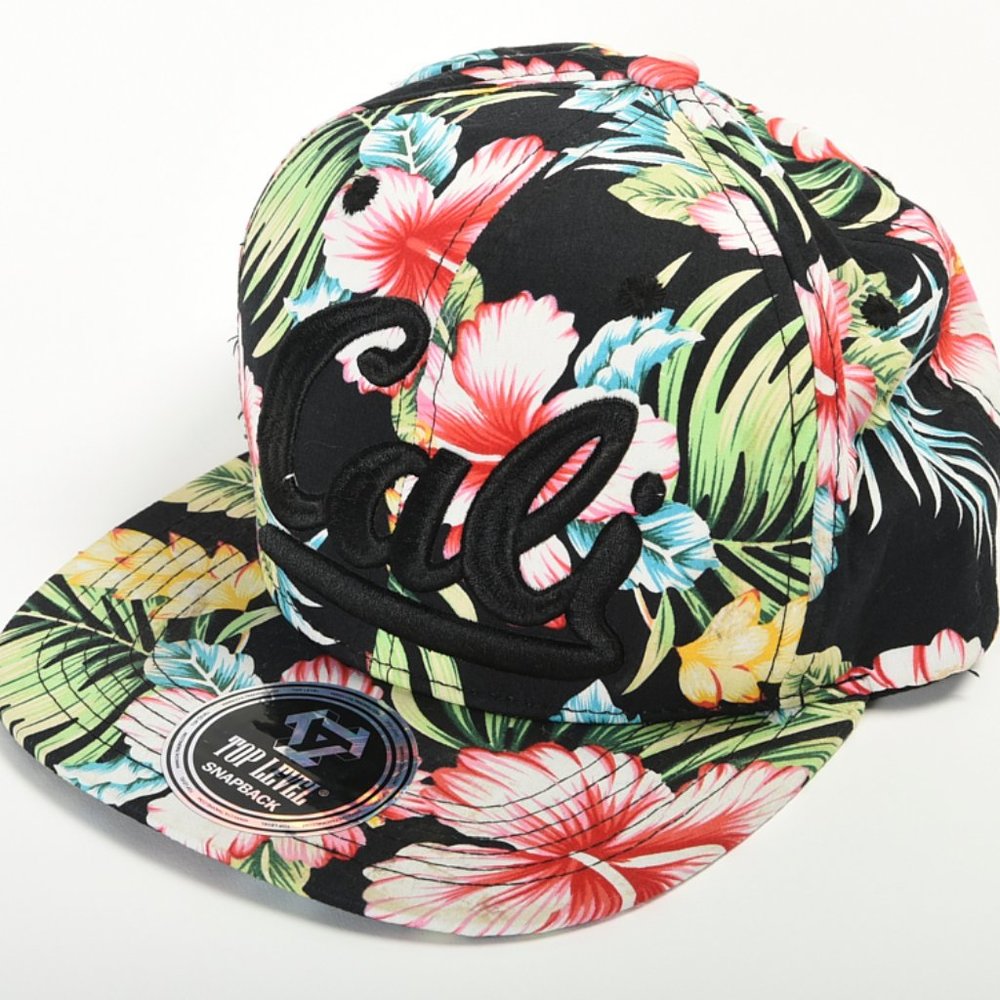 Top Level, Cali, Tropical Floral Cap,  OS